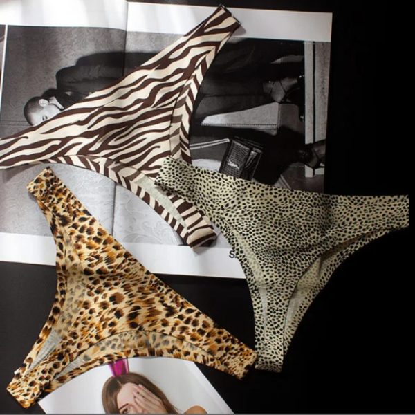 Animal Print Thongs